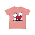 thumbnail image 1 of Inktastic Valentine Westie Duo Boys or Girls Toddler T-Shirt, 1 of 5