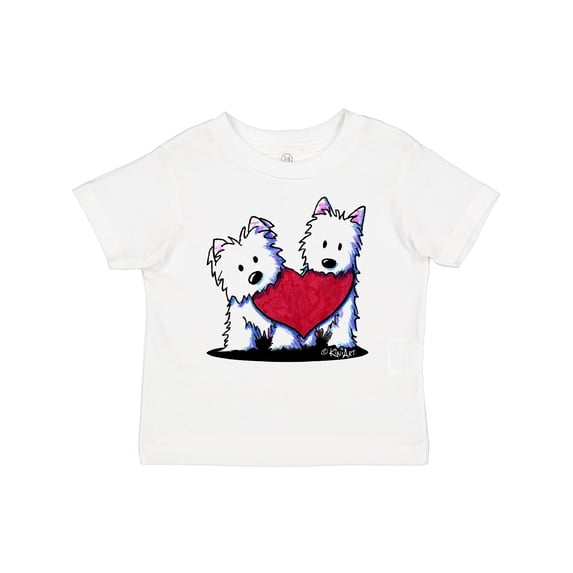 Inktastic Valentine Westie Duo Boys or Girls Toddler T-Shirt