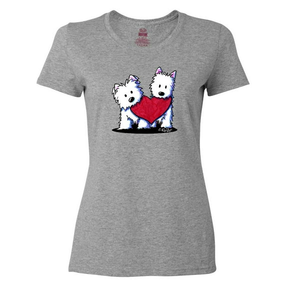 Inktastic Valentine Westie Duo Women's T-Shirt