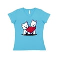 thumbnail image 1 of Inktastic Valentine Westie Duo Women's V-Neck T-Shirt, 1 of 5