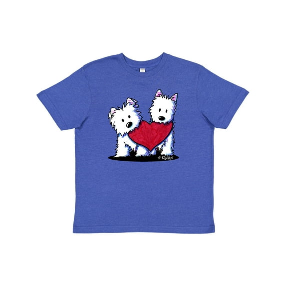 Inktastic Valentine Westie Duo Youth T-Shirt