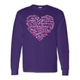 thumbnail image 1 of Inktastic Valentine Words in Pink Long Sleeve T-Shirt, 1 of 5