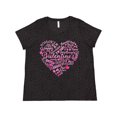 thumbnail image 1 of Inktastic Valentine Words in Pink Women's Plus Size T-Shirt, 1 of 5