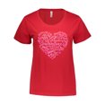 thumbnail image 1 of Inktastic Valentine Words in Pink Women's Plus Size T-Shirt, 1 of 4