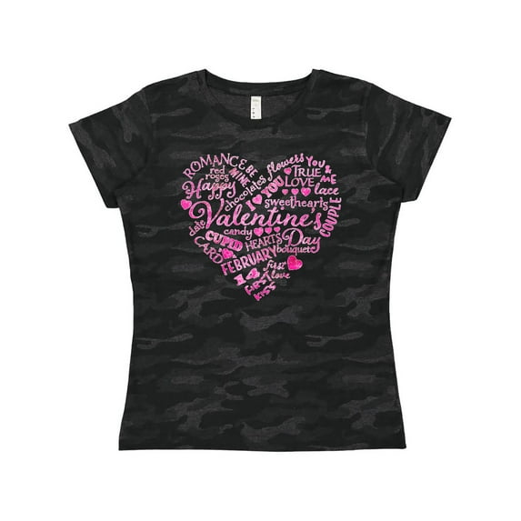Inktastic Valentine Words in Pink Women's T-Shirt