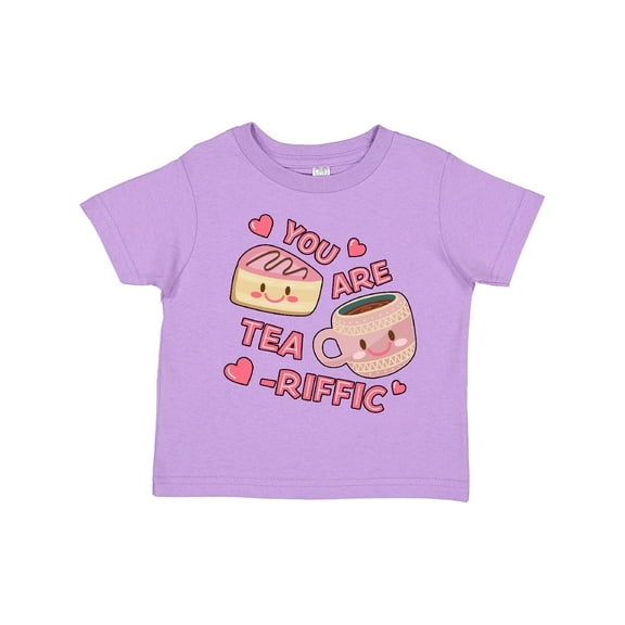 Inktastic Valentine You Are Tearrific with Cute Tea Cup and Pastry Girls Toddler T-Shirt