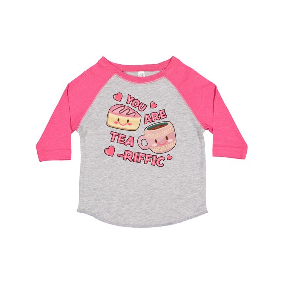 Inktastic Valentine You Are Tearrific with Cute Tea Cup and Pastry Girls Toddler T-Shirt