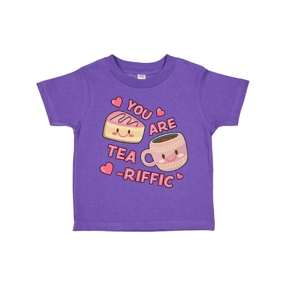 Inktastic Valentine You Are Tearrific with Cute Tea Cup and Pastry Girls Toddler T-Shirt