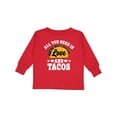 thumbnail image 1 of Inktastic Valentine's Day All You Need is Love and Tacos Boys or Girls Long Sleeve Toddler T-Shirt, 1 of 5