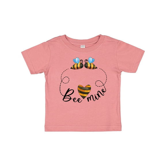Inktastic Valentine’s Day Bee Mine Cute Bees and Heart Boys or Girls Baby T-Shirt