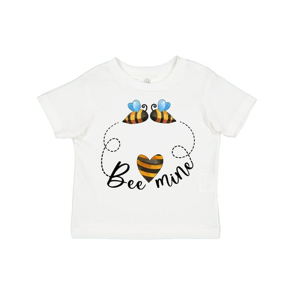 Inktastic Valentine’s Day Bee Mine Cute Bees and Heart Boys or Girls Toddler T-Shirt