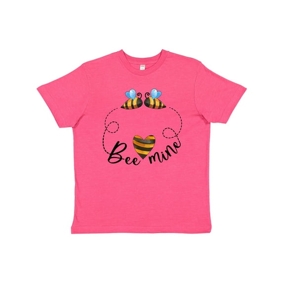 Inktastic Valentine’s Day Bee Mine Cute Bees and Heart Youth T-Shirt