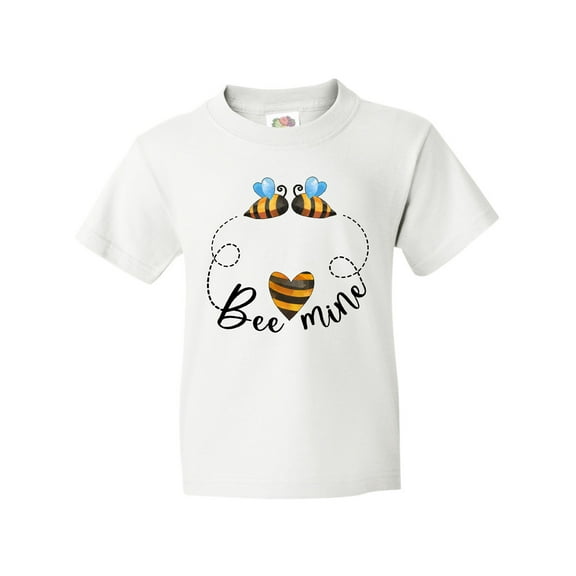 Inktastic Valentine’s Day Bee Mine Cute Bees and Heart Youth T-Shirt