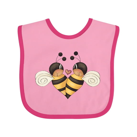 Inktastic Valentine's Day Bumble Bees Boys Baby Bib