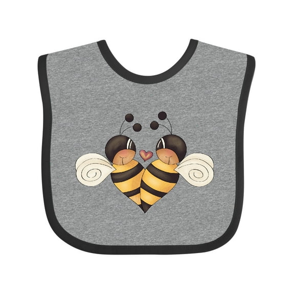 Inktastic Valentine's Day Bumble Bees Boys Baby Bib