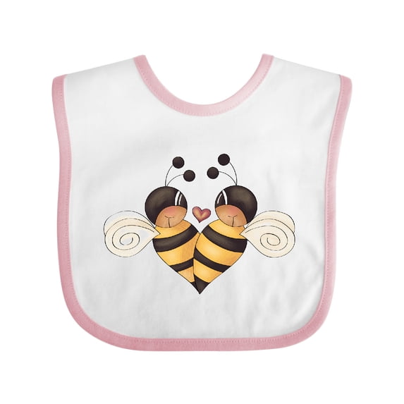 Inktastic Valentine's Day Bumble Bees Boys Baby Bib