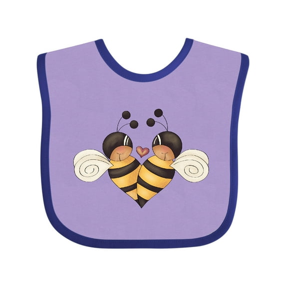 Inktastic Valentine's Day Bumble Bees Boys Baby Bib