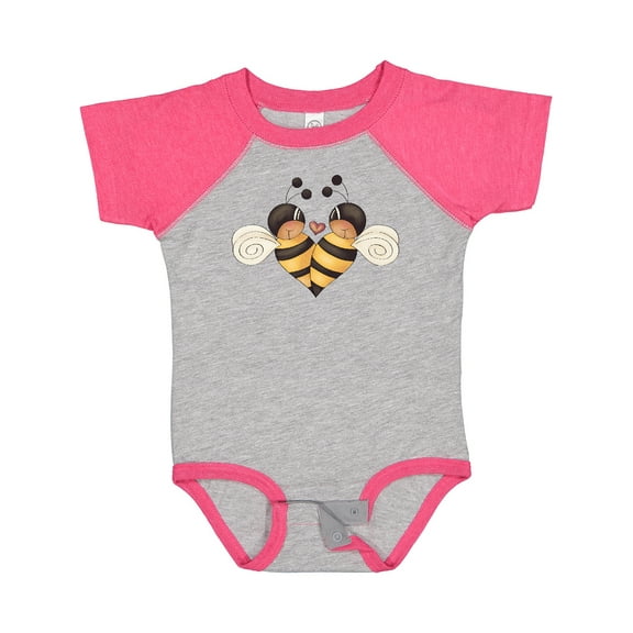 Inktastic Valentine's Day Bumble Bees Boys Baby Bodysuit