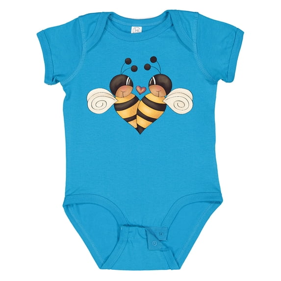 Inktastic Valentine's Day Bumble Bees Boys Baby Bodysuit