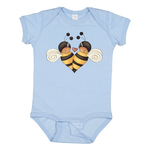 Inktastic Valentine's Day Bumble Bees Boys Baby Bodysuit