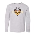 thumbnail image 1 of Inktastic Valentine's Day Bumble Bees Long Sleeve Youth T-Shirt, 1 of 5