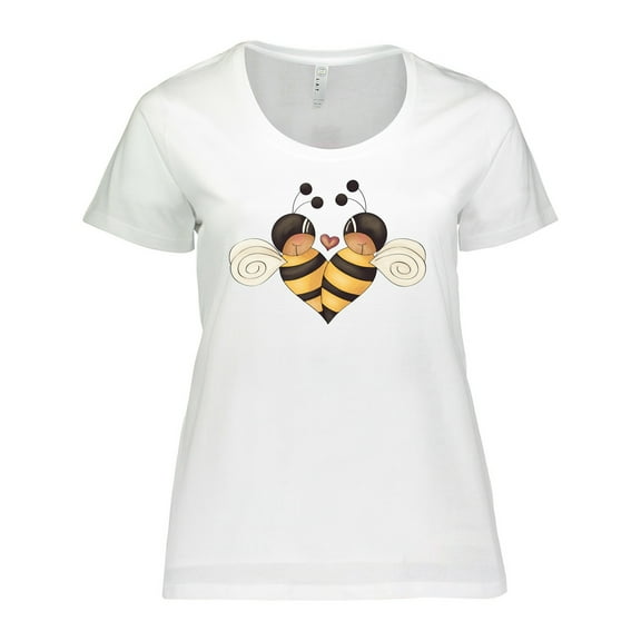 Inktastic Valentine's Day Bumble Bees Women's Plus Size T-Shirt