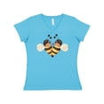 thumbnail image 1 of Inktastic Valentine's Day Bumble Bees Women's V-Neck T-Shirt, 1 of 5