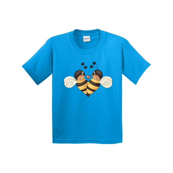 Inktastic Valentine's Day Bumble Bees Youth T-Shirt