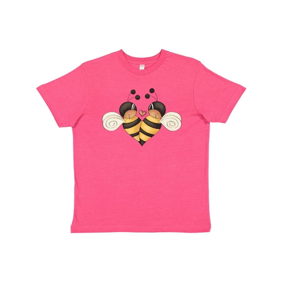 Inktastic Valentine's Day Bumble Bees Youth T-Shirt