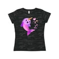 thumbnail image 1 of Inktastic Valentine's Day Cute Pink Narwhal with Hearts Women's T-Shirt, 1 of 5