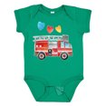 thumbnail image 1 of Inktastic Valentine's Day Fire Truck with Hearts Boys or Girls Baby Bodysuit, 1 of 5