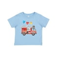 thumbnail image 1 of Inktastic Valentine's Day Fire Truck with Hearts Boys or Girls Baby T-Shirt, 1 of 5