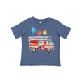 thumbnail image 1 of Inktastic Valentine's Day Fire Truck with Hearts Boys or Girls Toddler T-Shirt, 1 of 5