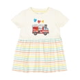 thumbnail image 1 of Inktastic Valentine's Day Fire Truck with Hearts Girls Baby Dress, 1 of 5