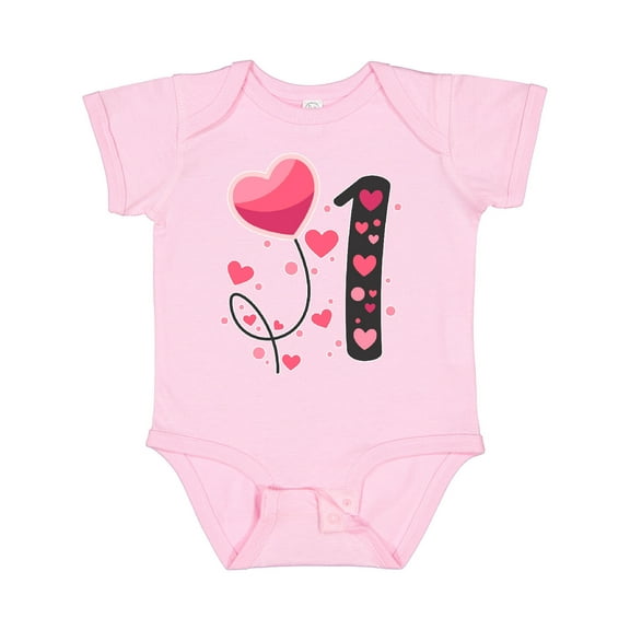Inktastic Valentine's Day First Birthday Boys or Girls Baby Bodysuit