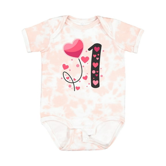 Inktastic Valentine's Day First Birthday Boys or Girls Baby Bodysuit