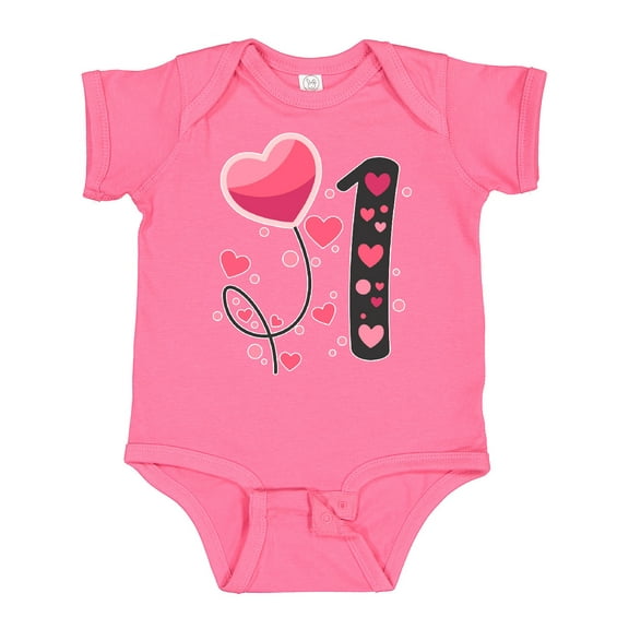 Inktastic Valentine's Day First Birthday Boys or Girls Baby Bodysuit