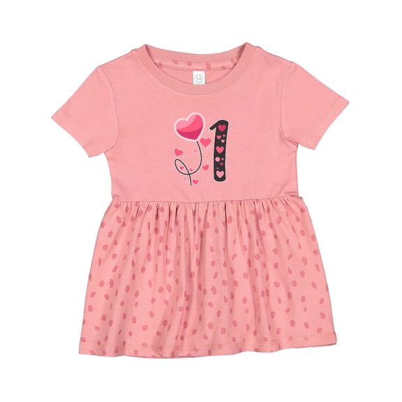 Inktastic Valentine's Day First Birthday Girls Baby Dress