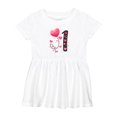 thumbnail image 1 of Inktastic Valentine's Day First Birthday Girls Baby Dress, 1 of 5