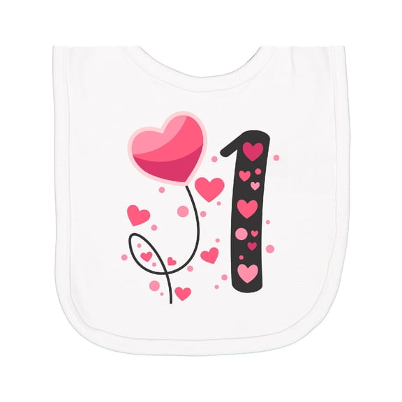 Inktastic Valentine's Day First Birthday Newborn Bib