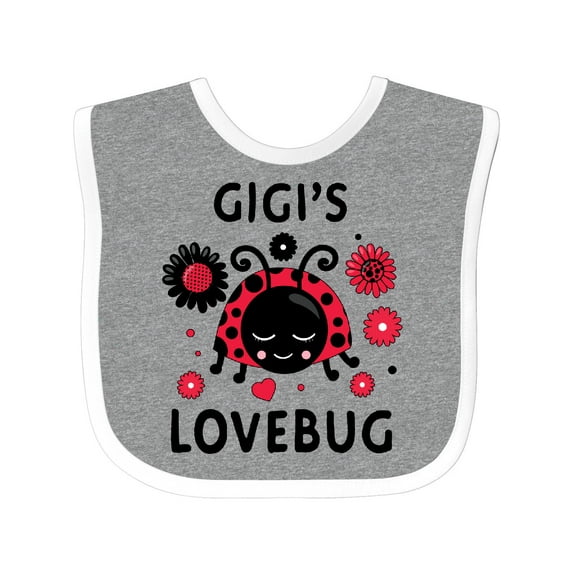 Inktastic Valentine's Day Gigi's Lovebug Boys or Girls Baby Bib