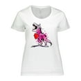 thumbnail image 1 of Inktastic Valentine's Day Graffiti T-Rex with Heart Shaped Candy Box Women's Plus Size T-Shirt, 1 of 5