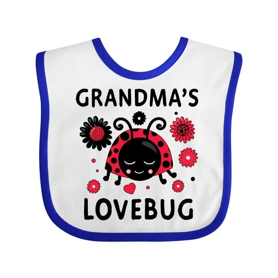 Inktastic Valentine's Day Grandma's Lovebug Girls Baby Bib