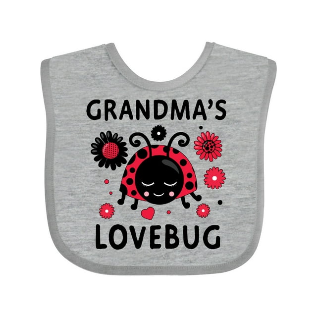 Inktastic Valentine's Day Grandma's Lovebug Girls Baby Bib