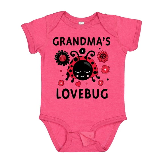 Inktastic Valentine's Day Grandma's Lovebug Girls Baby Bodysuit