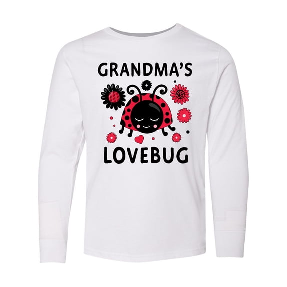 Inktastic Valentine's Day Grandma's Lovebug Long Sleeve Youth T-Shirt