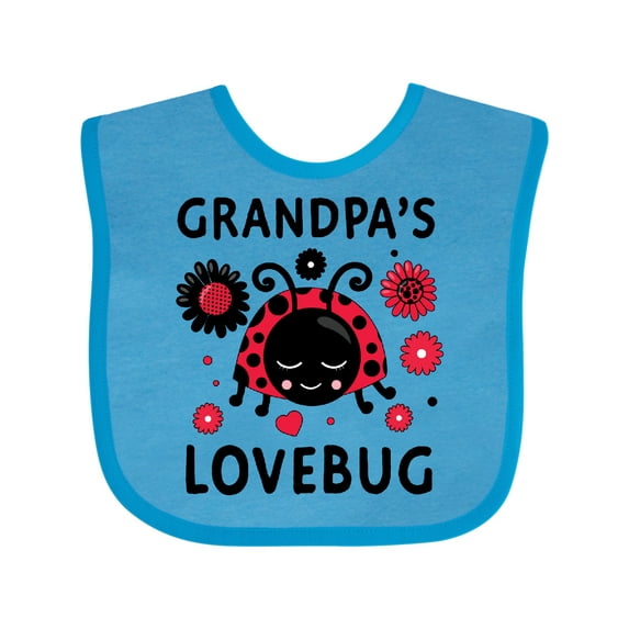 Inktastic Valentine's Day Grandpa's Lovebug Boys or Girls Baby Bib