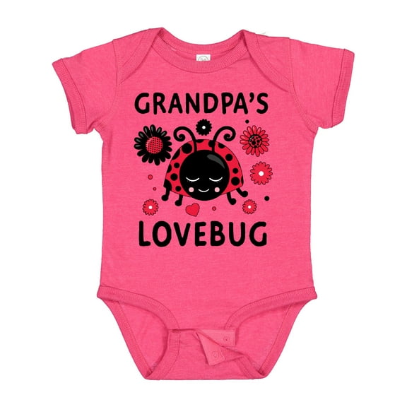 Inktastic Valentine's Day Grandpa's Lovebug Boys or Girls Baby Bodysuit