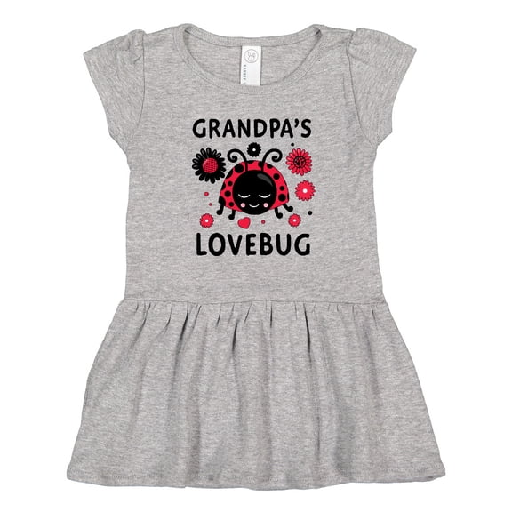Inktastic Valentine's Day Grandpa's Lovebug Girls Toddler Dress