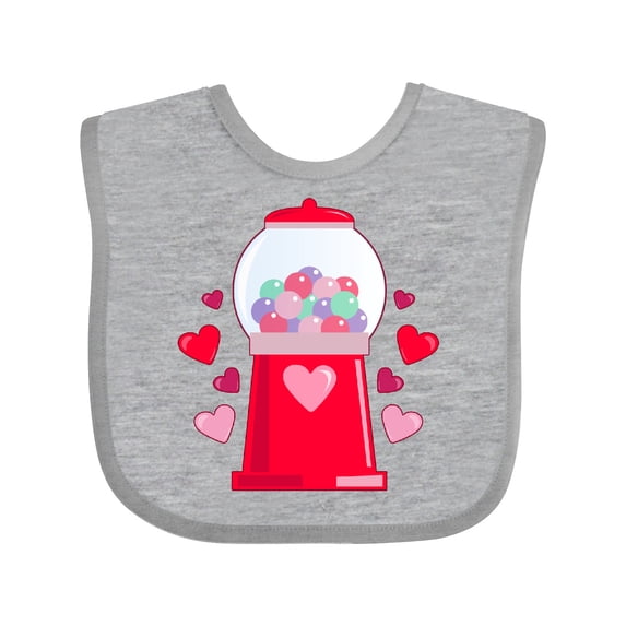Inktastic Valentine's Day Gum-Ball Machine Boys or Girls Baby Bib